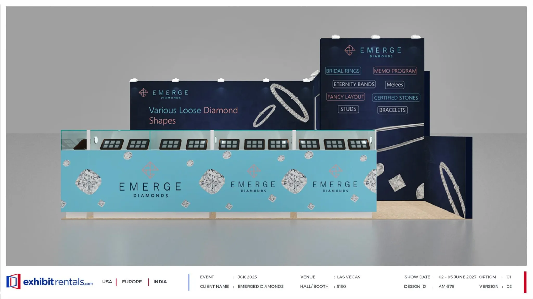 10x20 Peninsula booth design by Exhibit-Rentals